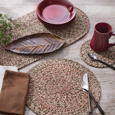 Spice Bin Braided Placemat - Ginger Set of 12 Park Designs - The Fox Decor